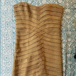 BCBGMaxAzria burnished gold bandage dress